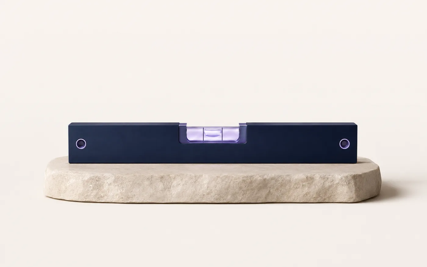 A spirit level showing a perfectly centred bubble, audit balance